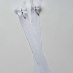 fermeture invisible 22cm Blanc