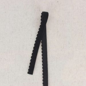 elastique bordure festons 12 mm noir