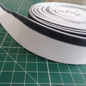 elastique calecon blanc gris 30 mm