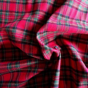 flanelle coton écossais rouge tissu