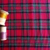 flanelle coton écossais rouge tissu couture