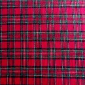 flanelle coton écossais rouge tissu couture carreaux